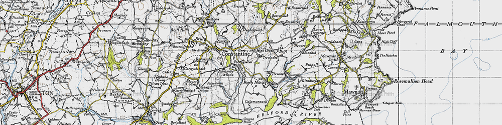 Old map of High Cross in 1946