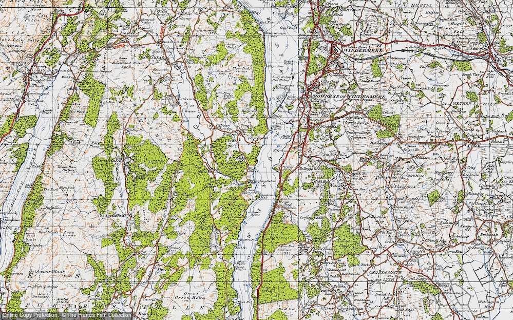 Old Map of Historic Map covering Ling Holme in 1947