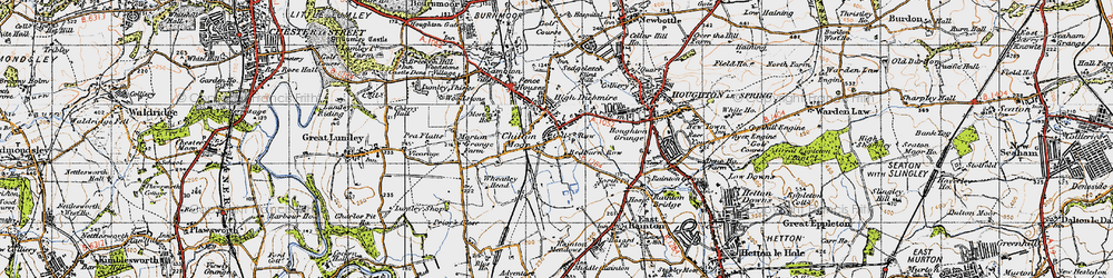 Old map of High Dubmire in 1947