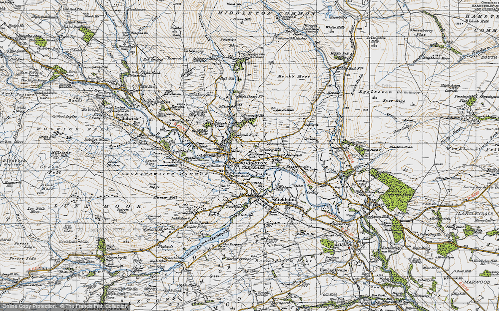 Old Map of Historic Map covering West Stotley in 1947