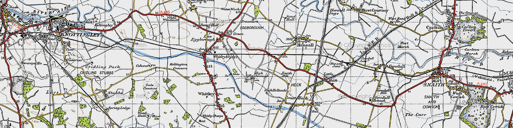 Old map of High Eggborough in 1947