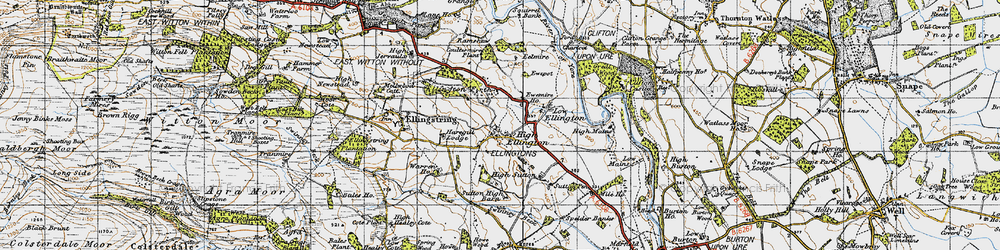 Old map of Appletree Ho in 1947