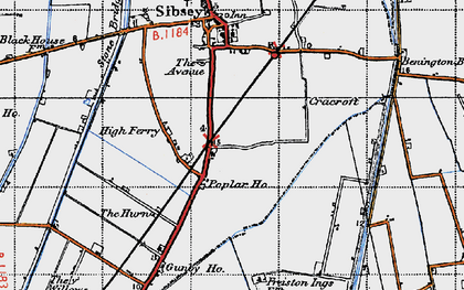 Old map of High Ferry in 1946