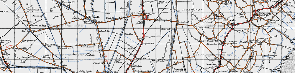 Old map of High Ferry in 1946