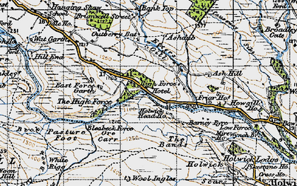 Old map of Wool Ingles in 1947