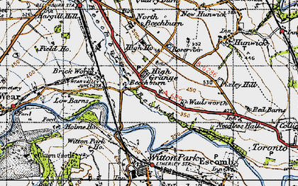 Old map of High Grange in 1947