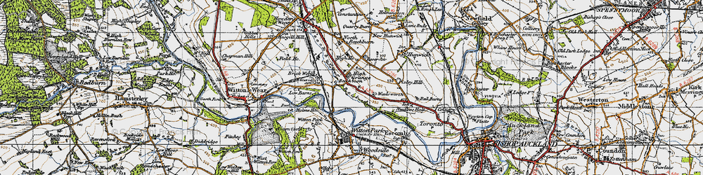 Old map of High Grange in 1947