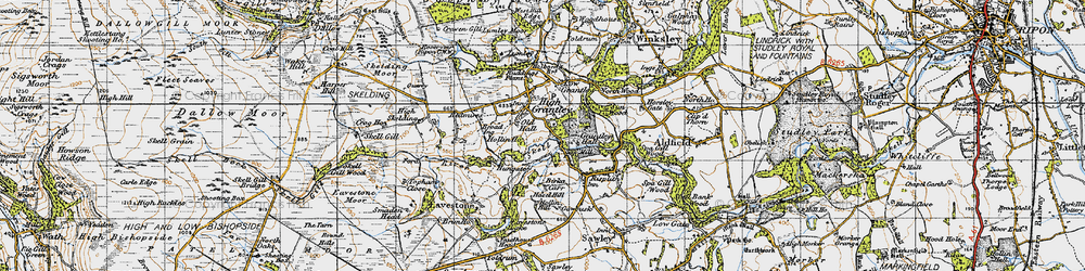 Old map of Birka Carr in 1947