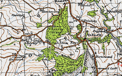 Old map of Bush Wood in 1947