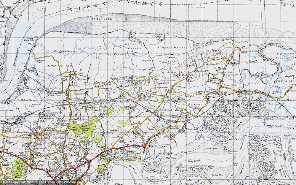 Old Map of High Halstow, 1946 in 1946