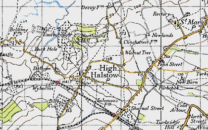 Old map of High Halstow in 1946