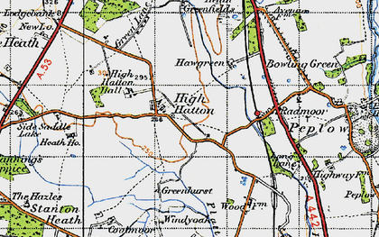 Old map of High Hatton in 1947