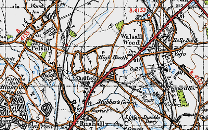 Old map of High Heath in 1946