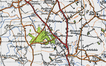Old map of High Heath in 1947