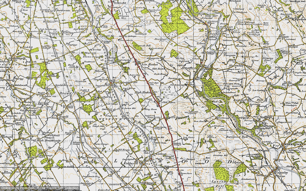 Old Map of High Hesket, 1947 in 1947