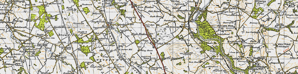 Old map of High Hesket in 1947