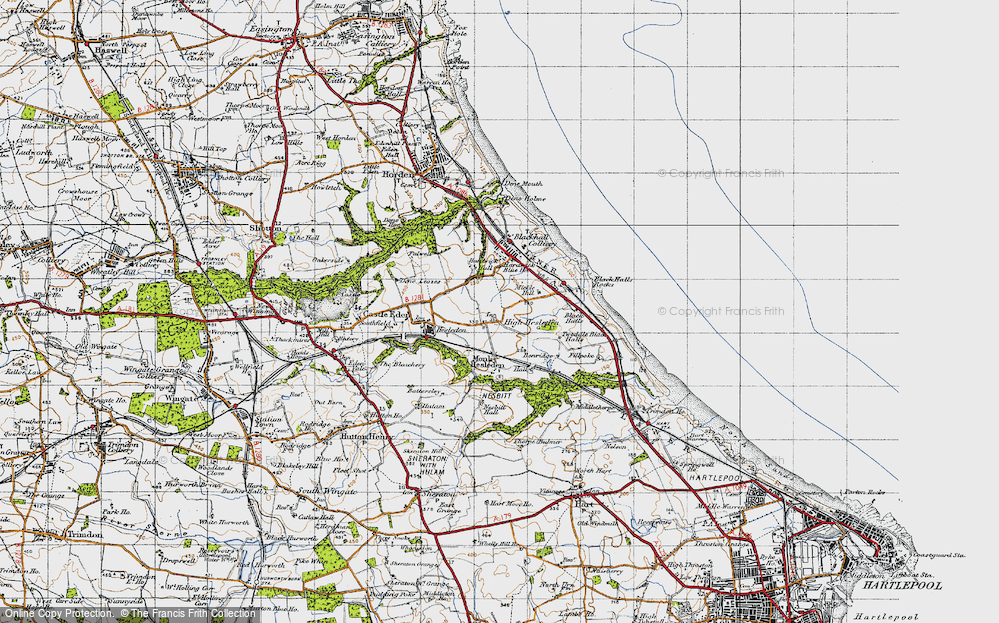 Old Map of High Hesleden, 1947 in 1947
