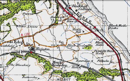 Old map of High Hesleden in 1947