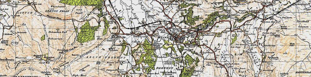 Old map of High Hill in 1947