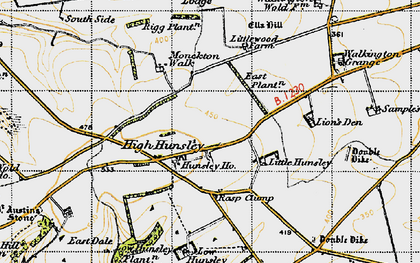 Old map of Lion's Den in 1947