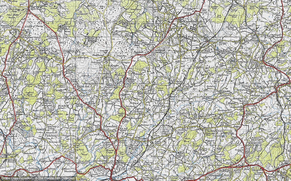 Old Map of High Hurstwood, 1940 in 1940