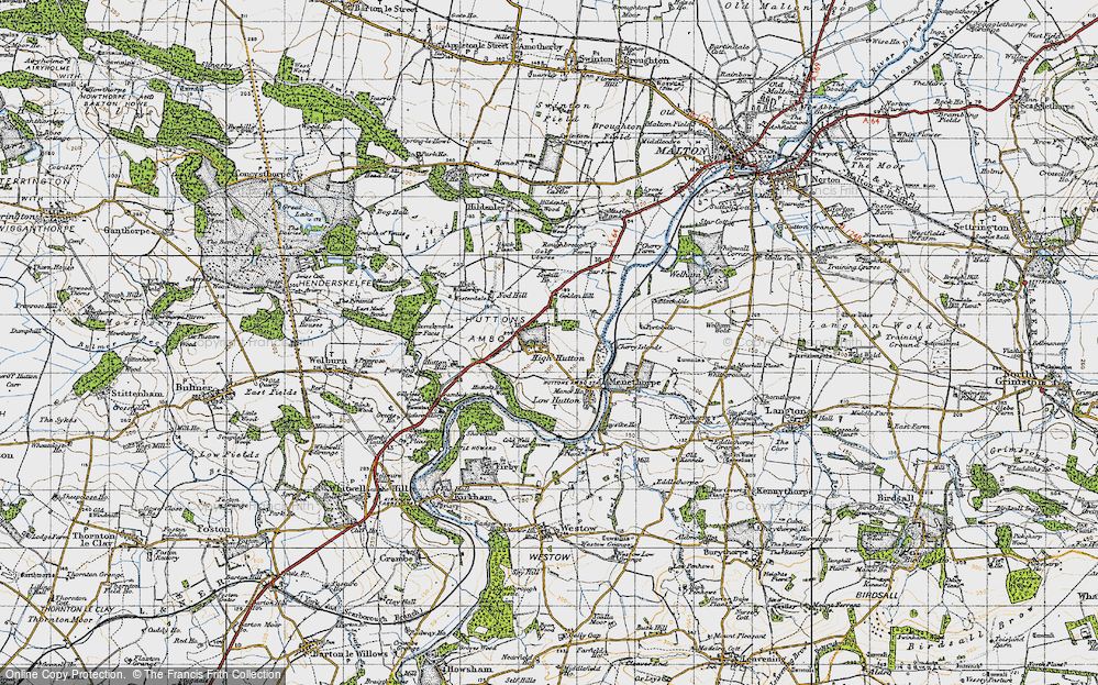 Old Map of High Hutton, 1947 in 1947