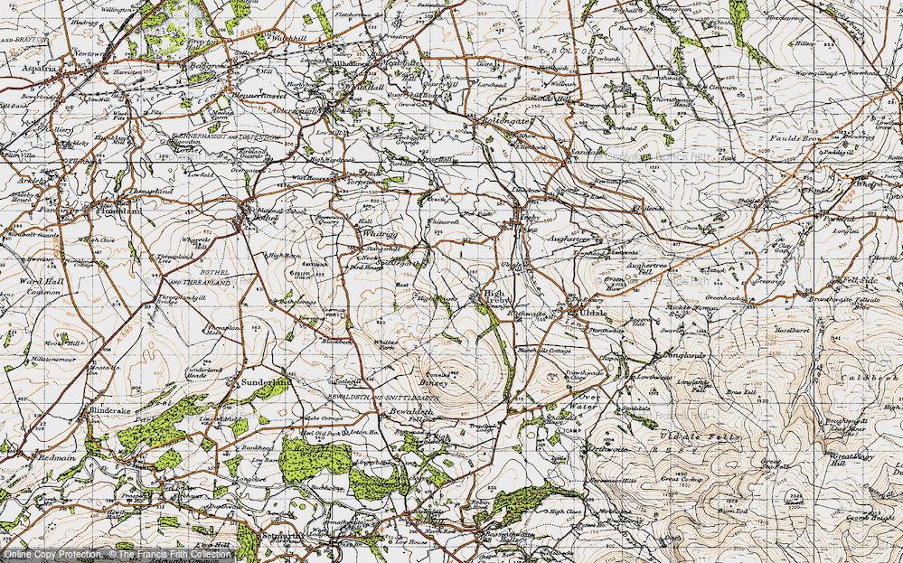 Old Map of High Ireby, 1947 in 1947