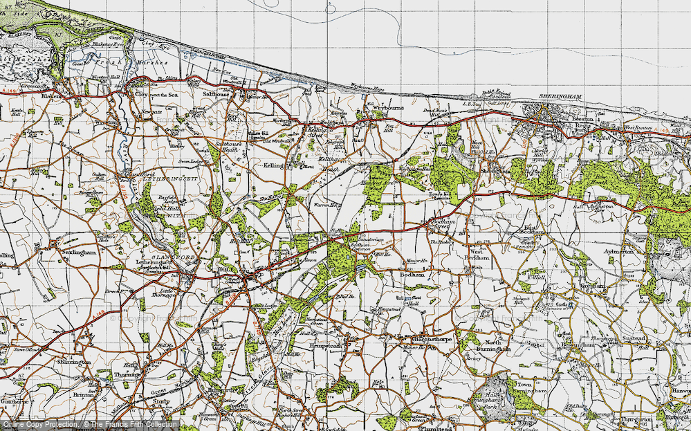 Old Map of High Kelling, 1945 in 1945