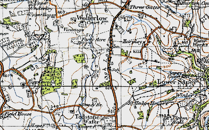 Old map of High Lane in 1947