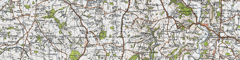 Old map of High Lane in 1947