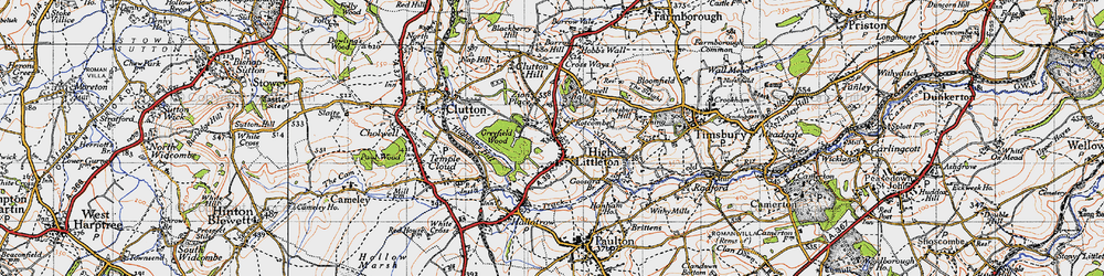 Old map of High Littleton in 1946