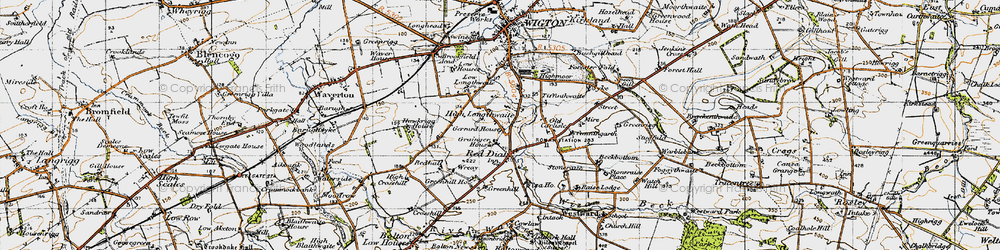 Old map of High Longthwaite in 1947