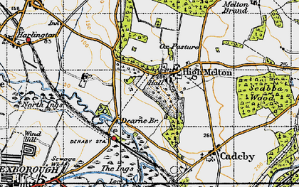 Old map of High Melton in 1947
