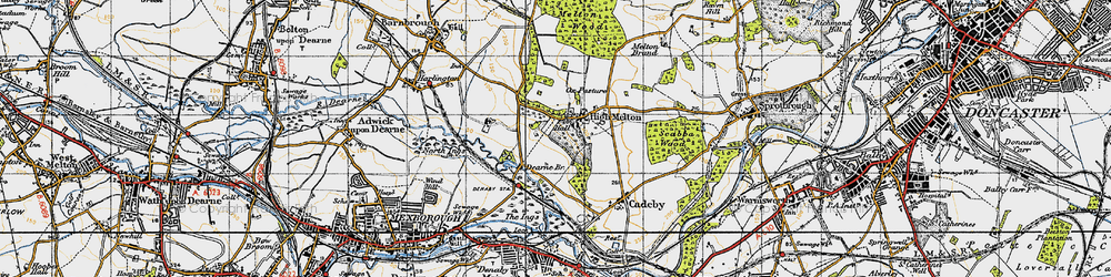 Old map of Barnburgh Grange in 1947