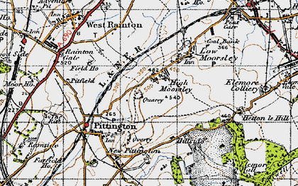 Old map of High Moorsley in 1947