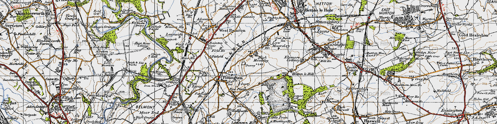 Old map of High Moorsley in 1947