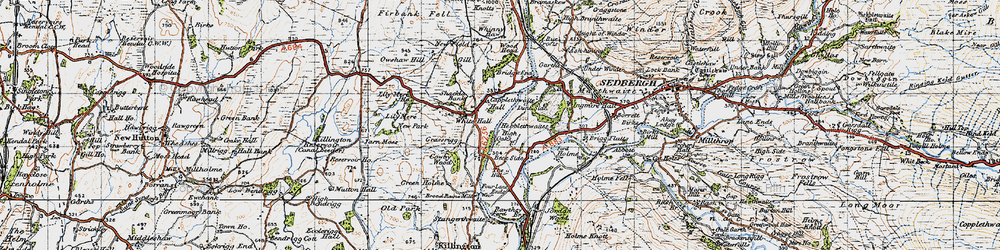 Old map of Broad Raine in 1947