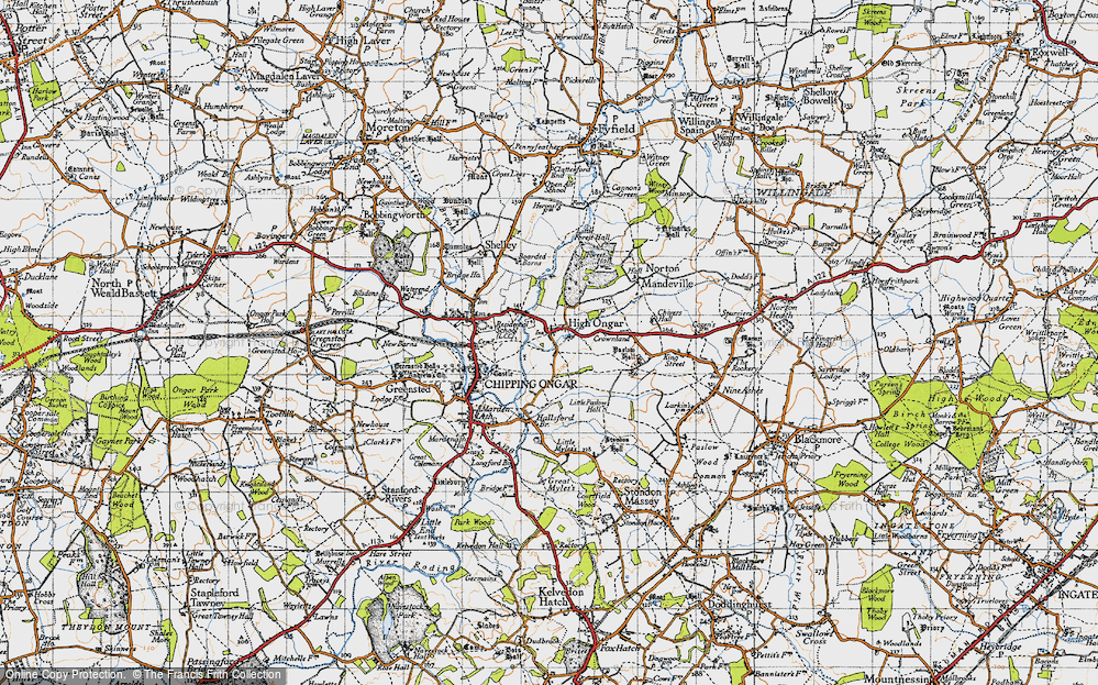 Old Map of High Ongar, 1946 in 1946