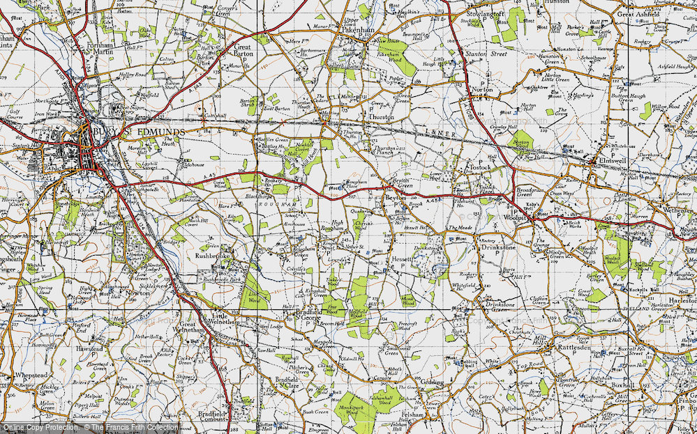 Old Map of High Rougham, 1946 in 1946