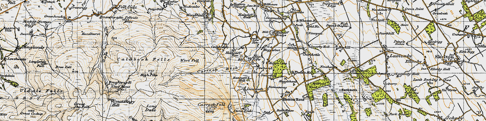 Old map of Bannest Hill in 1947