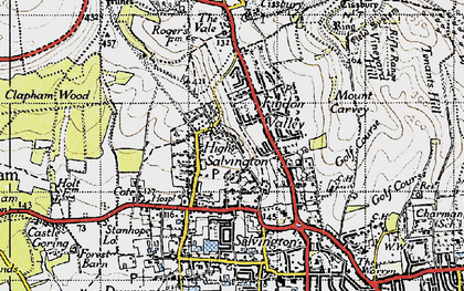 Old map of High Salvington in 1940