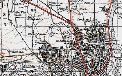 Old map of High Southwick in 1947