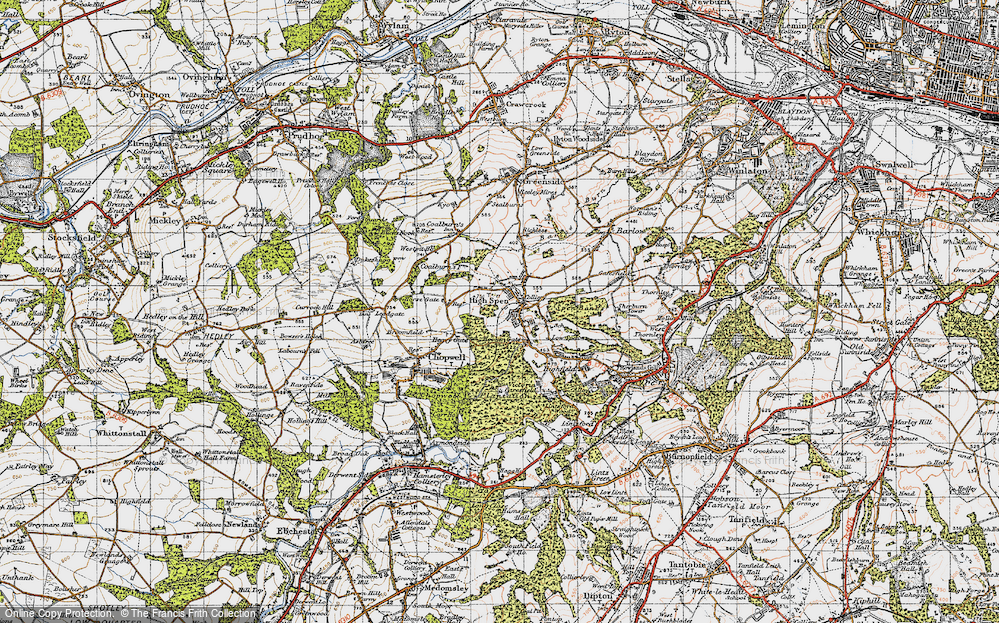 Old Map of High Spen, 1947 in 1947