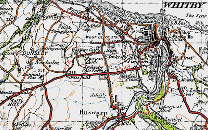 Old map of High Stakesby in 1947