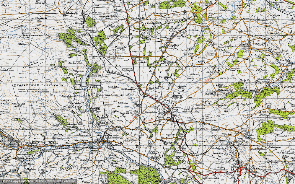 Old Map of Historic Map covering Armond Carr in 1947