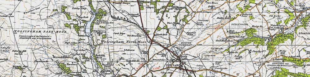 Old map of Armond Carr in 1947