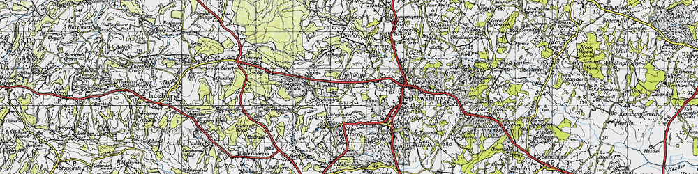 Old map of High Street in 1940