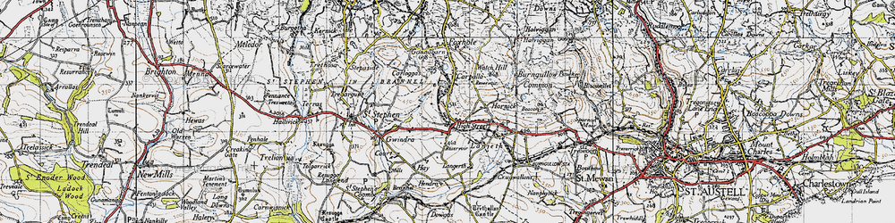 Old map of High Street in 1946