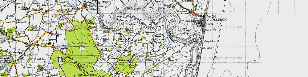 Old map of Black Walks in 1946