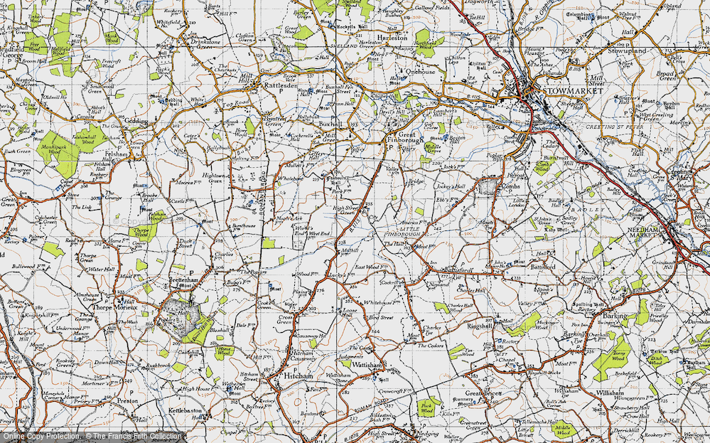 Old Map of High Street Green, 1946 in 1946